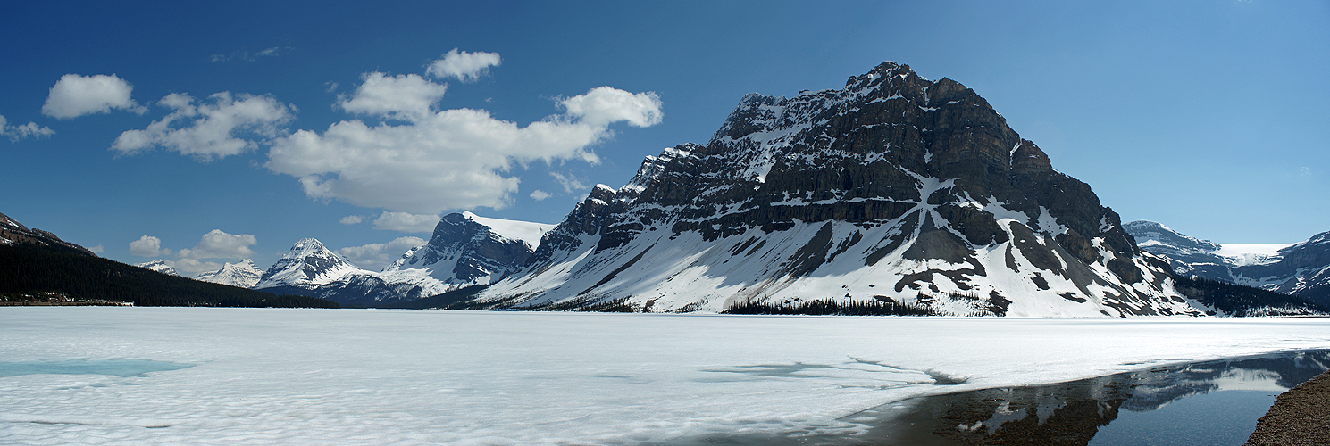 Photo panoramique du lac Bow (Banff)