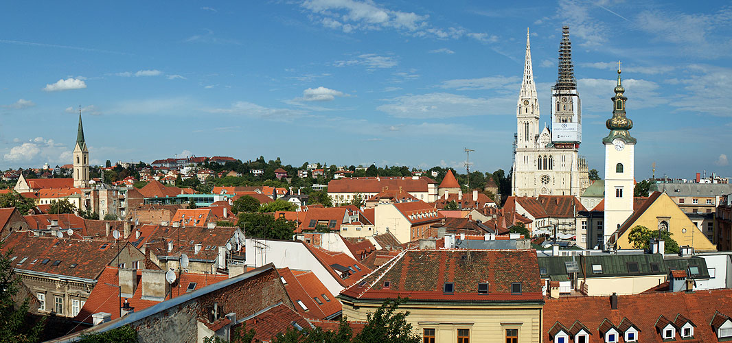 Photo panoramique de Zagreb