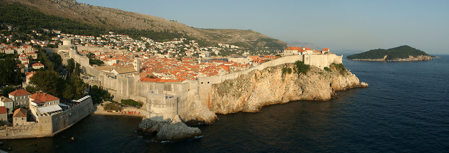 Photo panoramique de Dubrovnik (ouest)