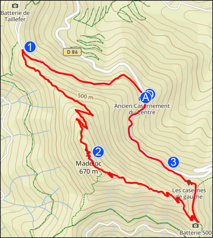 Carte de la randonnée