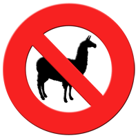 Panneau interdiction lama !