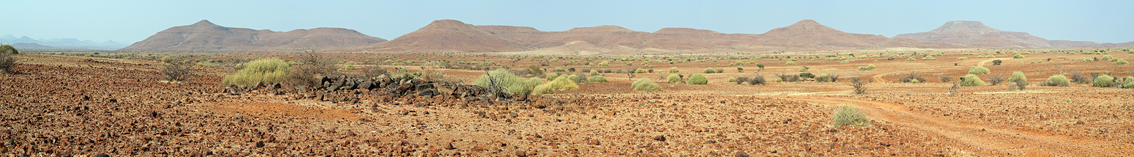 Photo panoramique des environs de Palmwag (Damaraland)