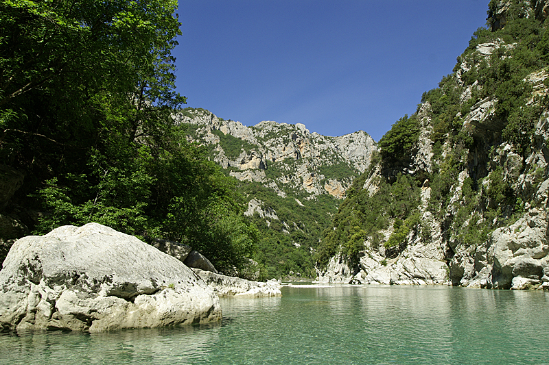 Verdon en canoë - Remontée des gorges en canoë
