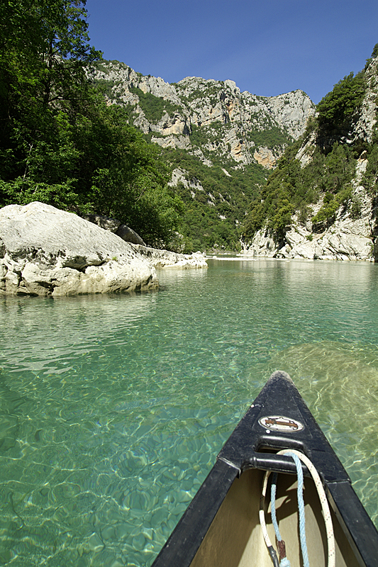Verdon en canoë - Remontée des gorges en canoë