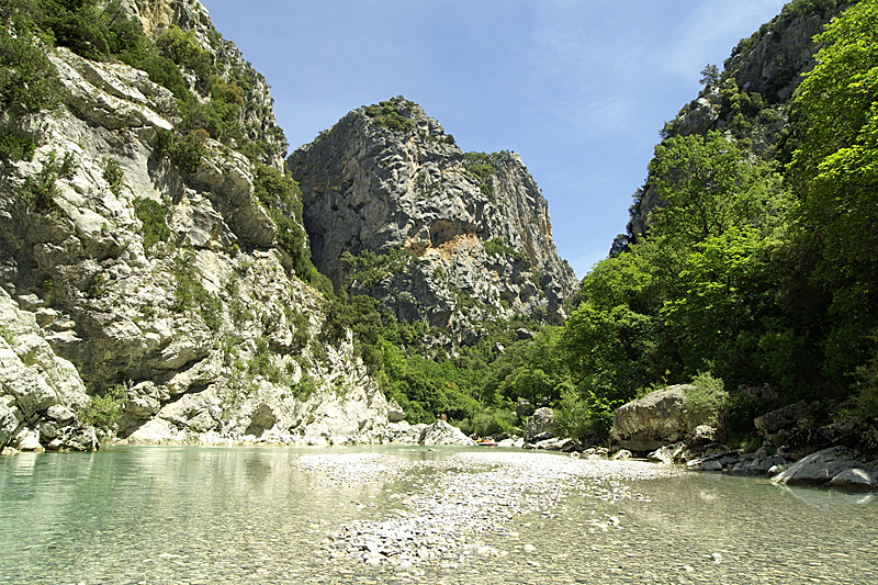 Verdon en canoë - Remontée des gorges en canoë