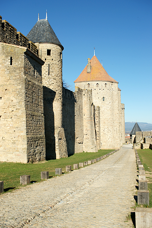 Carcassonne - Lices de la cité près de la porte narbonnaise