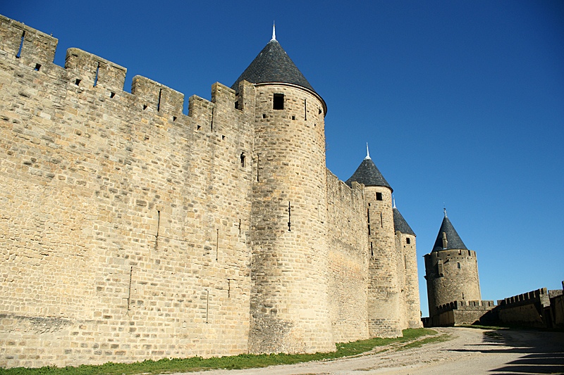 Carcassonne - Lices de la cité près de la porte Saint-Nazaire