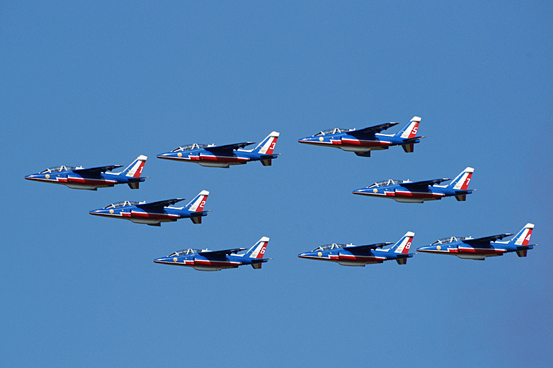 N avions à Francazal - La patrouille de France