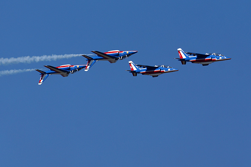 N avions à Francazal - Démonstration de la patrouille de France[br](Alpha Jet)