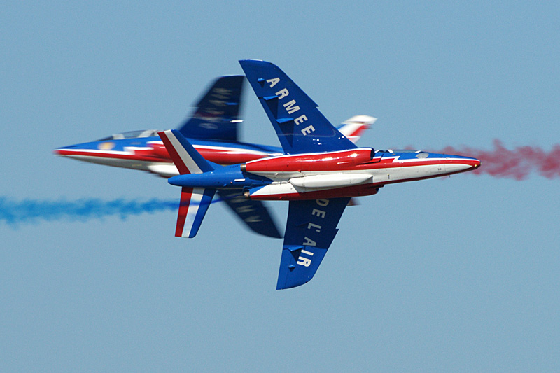 N avions à Francazal - Démonstration de la patrouille de France[br](Alpha Jet)