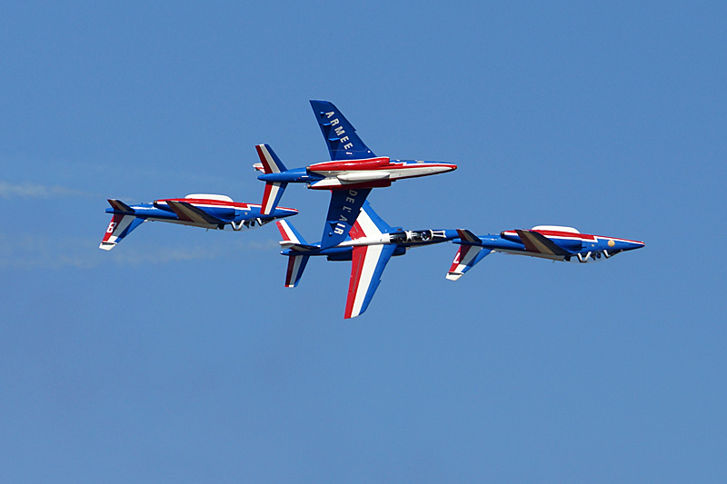 N avions à Francazal - Démonstration de la patrouille de France[br](Alpha Jet)