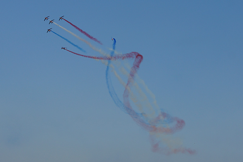 N avions à Francazal - Démonstration de la patrouille de France[br](Alpha Jet)