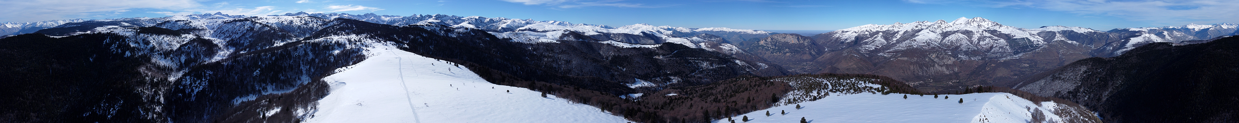 La piste de l Orry - 360 ° sur la vallée de l Ariège