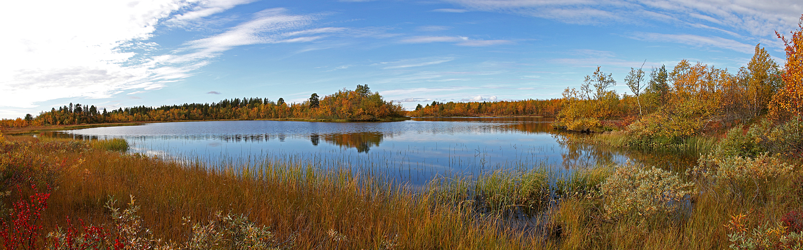 LAPONIE SUEDOISE - photo panoramique du lac Salamasjärvi