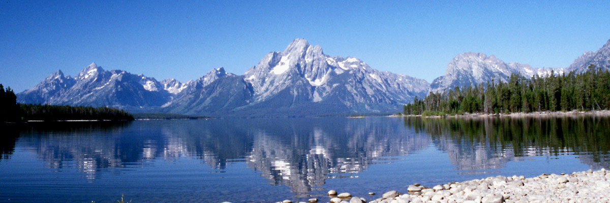 Photo panoramique de Jackson Lake (Grand Teton National Park)