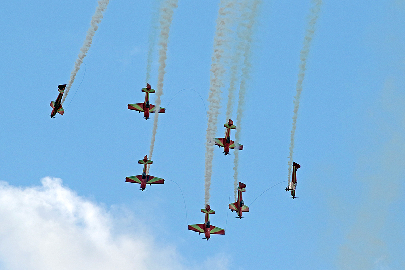 N avions à Francazal - (J2) La patrouille marocaine de la Marche Verte