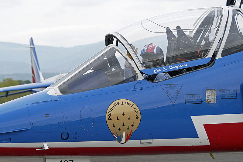 N avions à Carcassonne - Départ de la Patrouille de France sur Alphajet